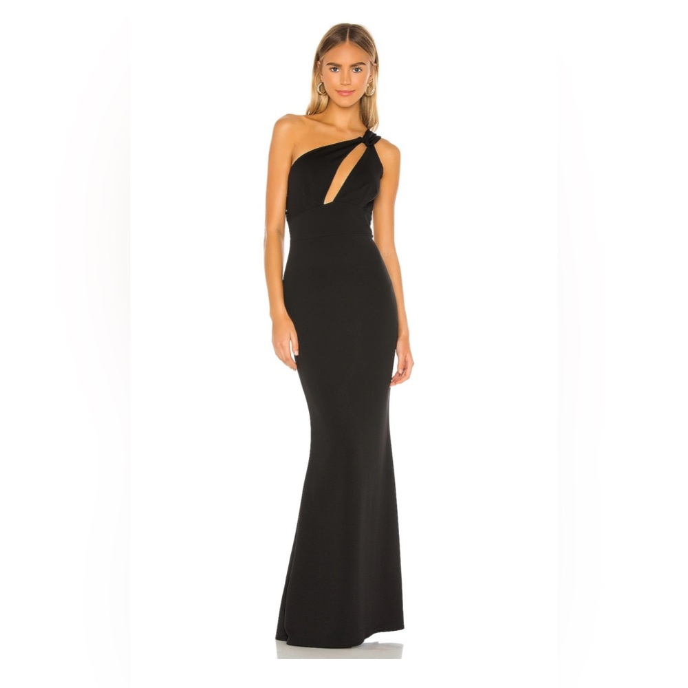 Katie May Black Edgy Dress w/ Front Cut-Out